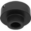 TOYANDONA Portalampada E27 in Metallo Nero per Ventilatore da Soffitto | Compatibile Plafoniera Ventilatore e Lampadine a Vite, Base Estensore Stabile, Montaggio Semplice, per Camera da