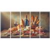 islandburner Murale Still Life Vino Frutta Formaggio Immagine Cucina per Cucina su Tela Immagini Immagine Poster