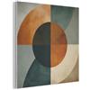 MuchoWow© Creazione Parete Feltro Moderno Soggiorno Stanza Letto | 80x80 cm - Quadro Cornice Salotto Astratto - Cerchio - Geometria