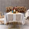 SUNBEAUTY Tovaglia Tavolo Rettangolare Elegante Cotone Lino Tovaglie Rettangolari Antimacchia Copritavolo 140x180 cm Decorazione Tavola da Pranzo Cucina
