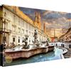 Wallazz Quadro su Tela Lazio - Quadri Moderni Soggiorno - Roma, Colosseo, Trastevere, Ponte Milvio - Stampa su Tela - Quadro Moderno Soggiorno 60x120cm