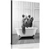 QPLGTU Decorazione da Parete per Bagno, Poster di Foto di Animali in Bianco e Nero, Decorazione Fotografica di Bestiame di Montagna, Poster Stampato Divertente, Senza Cornice (Orso, 20x30 cm)