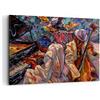 ARTTOR Stampe da Parete Moderne 100x70 cm Quadro su Tela Cultura Persone - 3481 | Jazz Musica Squadra Quadro Decorativo Grande 1 pezzo Soggiorno Camera da Letto Arte da Parete Decorazione da Parete ARTTOR