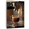 ARTTOR Stampe da Parete Moderne Verticali 70x100 cm Cucina - 5745 | Caffè Macchina Quadro Decorativo Grande Soggiorno Camera da Letto Decorazione da Parete Arte da Parete ARTTOR
