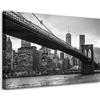 GP TONER Quadro su tela Ponte di Manhattan in bianco e nero 90X60