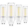 MERCU Lampadine LED a Mais GU10, Lampada a incandescenza da 12 W 1200 lm equivalente a 100 W, lampadine LED 72 x 5730 SMD Copertura in Vetro, Confezione da 4,Warm White~3000k,220V~240V