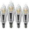 HZSANUE Lampadine LED E14 12W, Equivalente Lampadine Incandescenza 100W, 3500K Bianca Calda, 1350LM, Piccole Candela Vite Edison, 4 Pack