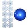 LedWekei Lampadina a LED con chip da 3V 3W, blu ad alta potenza, modulo LED pixel, luce blu, piccoli LED, dissipatore di calore in alluminio, PCB Boardled Cob per proiettore Pinspot (confezione da 10)