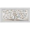 Lupia - Quadro moderno, per soggiorno camera da letto, con cornice BOSTON colore Grigio GREY, 50x100 cm, ALBERO ABBRACCIO MIX stampa su pannello in legno, stile Albero della Vita, amore e famiglia