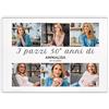 Maverton Quadro con foto, stampa personalizzata, pazzi 50, 50 x 70 cm | foto e scritte personalizzate, tela con fotografie grande o piccola, pensiero originale donna per compleanno