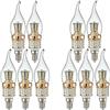 ZYUJIA Lampadine a Candela LED E14 Lampadine a LED con Candelabri a Vite Piccola 10W Non Dimmerabili Lampadario Bianco Caldo 3000K Lampade a Risparmio Energetico(Equivalente a 90W)10Pacchi