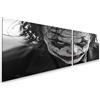 bilderfelix Quadro su tela Primo piano inquietante di un uomo in costume e trucco da Joker - Tela 160x40 cm - 2 pannelli