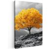 MuchoWow© Quadro Camera Da Letto Quadri Soggiorno Decorazione Parete Quadri | 60x90 cm - Moderni Su Tela Stampe Foto Con Cornice Quadretti PosterGiallo - Albero - Natura - Bianco e nero