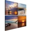 murando - Set di Quadri Moderni per Soggiorno, Barca Sul Mare, 60x60 cm | (4 pz. 30x30 cm ognuno), Quadro Moderno, Pannelli Decorativi per Pareti, Decorazione da Parete, Resistenti Allo Sbiadimento