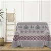 PENSIERI DELICATI Telo Copridivano 180 x 290 cm Made in Italy, Telo Copritutto 100% Cotone Puro, Fantasia Chalet Rosso, Ideale come Telo Arredo, Salvadivano o Copriletto Estivo (1 Piazza)