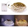 Wisada Striscia LED 5V, 60 LEDs/m 3500K Bianco Caldo 3M Adesiva Con Batteria, Illuminazione Decorativa per Interni, Soggiorno, Scale, Camera da Letto, Cucina (1m)