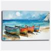 Printerland Quadro moderno Cucina Barche Mare Spiaggia Stampa su tela Canvas Astratto Camera da Letto (3, 40x70 cm, Canvas intelaiato)