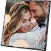 LASERO' Foto su Pietra di Ardesia Personalizzata - Regalo per Anniversario Matrimonio, Natale o Compleanno (15x15cm)