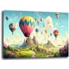 Printerland Quadri Cameretta MONGOLFIERE COLORATE Quadro moderno di tela da Parete XXL grande Stampa su tela canvas Camera da letto Decorazione Murale muro Arredo Cucina (70x100 cm, 5)