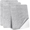 Sensylectra 3 toppe autoadesive in microfibra, 20 x 30 cm, per riparazioni di auto, divani, fai da te (grigio bianco)