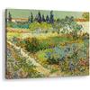 Artenor Quadro Van Gogh Vincent Campi di grano con mietitore ad Auvers, 130 x 98 cm - Made in Italy, Quadri Moderni Soggiorno, Camera da Letto, Cucina, Poster da Parete, Decorazioni Casa