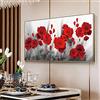 XIANGPEIFBH Dipinti su tela di fiori sul muro Poster e stampe di arte Fiori rossi Quadri su tela Immagini a parete per camera da letto Opera d'arte 40x80 cm Senza cornice