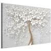 murando - Quadro Albero con Fiori Bianchi 120x80 cm 1 Pezzo Stampa su Tela Strutturata XXL Quadri Moderni Murale Arte Moderno Grafica Decorazioni da Parete - Elegante Floreale b-B-0475-b-a