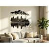 VAILLA Montagne Quadri Moderni Soggiorno - Legno 3D Decorazione da Parete | Legno MDF 6 mm, Tagliato al Laser, Paesaggio Montano, 5 Misure, Nero Argento Oro, personalizzabile, Soggiorno Cucina