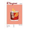 Vulfire Stampa da Parete Il Negroni, Cocktail Bar, Idea Regalo Speciale, Arredamento Casa Soggiorno Salotto Ufficio Cucina, Poster in carta glossy premium (21x29.7)