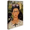Wallazz Quadri Moderni Soggiorno Riproduzione Quadri famosi su tela - 100% Made in Italy - Frida Kahlo Autoritratto - Quadro Camera da Letto - Qualità Artigianale - 50x70cm
