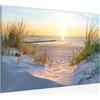 Runa Art Quadro Spiaggia Tramonto Moderni Murale - Made In Germany - Mare Natura Beige blu Corridoio 041715a