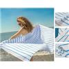 nice homeit -Set da 2 Telo Mare in Cotone 75x160cm - Asciugamano Mare a Doppia Faccia - Assorbente, Asciugatura Rapida, Leggero, Anti-Sabbia, Made in Italy
