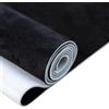BUERPINKING Tessuto per baldacchino, 200 cm x 150 cm, colore nero, effetto camoscio, con dorso in schiuma di 4 mm, rivestimento interno per auto, caravan, barca, camper, fai da te