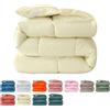 Fnyopki Piumino in Piuma d'oca per Tutte le Stagioni, Piumino Letto Matrimoniale, Piumone Invernale Leggero e Calda, Trapunta in Piuma d'oca (Yellow 180x220cm 4kg)