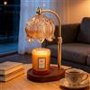 KJIXYUNG Lampada Scaldacandele Elettrica Timer Dimmer Vintage Giallo | Scaldacandele elettrico con timer e regolatore d'intensità. Scioglie la cera in sicurezza senza fiamma.
