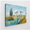 Giallobus - Quadro - Vincent Van Gogh - Art Van Gogh - Tela Standard - 50x35-24 - Ponte ad Arles - Pronto da appendere - Quadri moderni per la casa