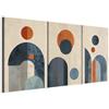 murando - Set di Quadri Moderni per Soggiorno, Geometrico Bauhaus, 120x60 | (3 pz. 40x60 cm ognuno), Quadro Moderno, Pannelli Decorativi per Pareti, Decorazione da Parete, Resistenti Allo Sbiadimento