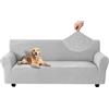 Ystyle Universale Copridivano 3 Posti con Braccioli, Grigio Argento | Copridivani Elastici, Copridivano Antigraffio Gatto Lavabile, Stretch Sofa Cover Antimacchia, Copertura Divano Antiscivolo