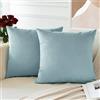 Generic Federe per cuscini decorative 40,6 x 40,6 cm, in velluto morbido, federe quadrate per cuscini per divano, letto, divano, auto, decorazione, set di 2, blu chiaro