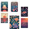 Nacnic Set da 6 Yayoi Kusama Tramonto Acqua Blu Arancione Rosso Viola Colori Janapise Poster con illustrazioni di design per decorare le pareti di casa. Camere, negozi e attività A3 e A4 Senza cornice