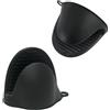 CERCTLA Presine Silicone da Cucina, Guanto da Forno in Silicone Spesso, Mini Guanto da Antiscivolo per Friggitrice Ad Aria, Impermeabili, Resistenti al Calore, per Barbecue, Cucina, Cottura, Nero