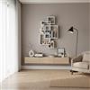 DecHome - Libreria da Parete Moderna 5 Cubi in Legno Dimensioni 49.5x10.2x86 cm Bianco