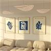 Zoey Austin - Set di 3 poster double face, formato DIN A3 (30 cm x 42 cm), elegante poster da parete, 6 quadri su entrambi i lati (Matisse Blue, senza cornice, DIN A3)