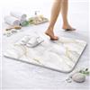 VERADGROUP® Tappeto Bagno Diatomite Premium, Effetto Marmo Avorio | 60x40 cm