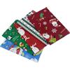 Aufodara 5 Pezzi Grande Tessuto Natalizio Cotone 50x80 cm - Tessuti Stampati per Patchwork, Cucito, Decorazioni Casa, DIY Fatto a Mano (Multicolore - A)