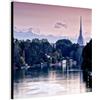 Wallazz Quadro su Tela Piemonte - Quadri Moderni Soggiorno - Torino, Novara, Alessandria, Asti, Cuneo, Alba, Stresa - Stampa su Tela Canvas HD - Quadro Moderno Soggiorno 50x50 cm