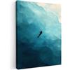 MuchoWow© Quadro Moderno Soggiorno Decorazioni Da Parete Quadri Su Tela Da | 30x40 cm - Salotto Grandi Foto Con Cornice Stampe Su Tela Camera Da Letto Mare - Silhouette - Astratto - Blu