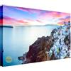 Wallazz Quadri Moderni Soggiorno Grecia, Santorini, Mare, Tramonto - 100% Made in Italy - Stampa HD su Tela Canvas - Quadro Camera da Letto - Qualità Artigianale - 50x100cm