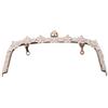 QSCTYG Chiusure per Borse Clic Clac 1Pc 22CM Arco di Moda Fiore Diamante Metallo Creazione Bacio Chiusura Telaio for Borsa for Borsa Frizione Chiusura for la Borsa Accessori 992(Silver)