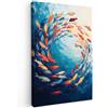 MuchoWow© Quadro Moderno Soggiorno Decorazioni Da Parete Quadri Su Tela Da | 20x30 cm - Salotto Grandi Foto Con Cornice Stampe Su Tela Camera Da Letto Mare - Pesci - Dinamico - Colorato